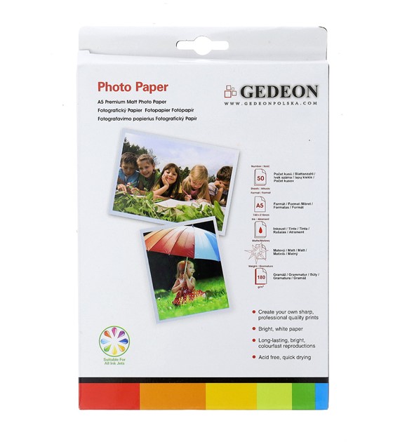 Gedeon Photo Paper Matt 260 g/m2/ 5R / 13x18cm / 50 szt / PM13-260-50