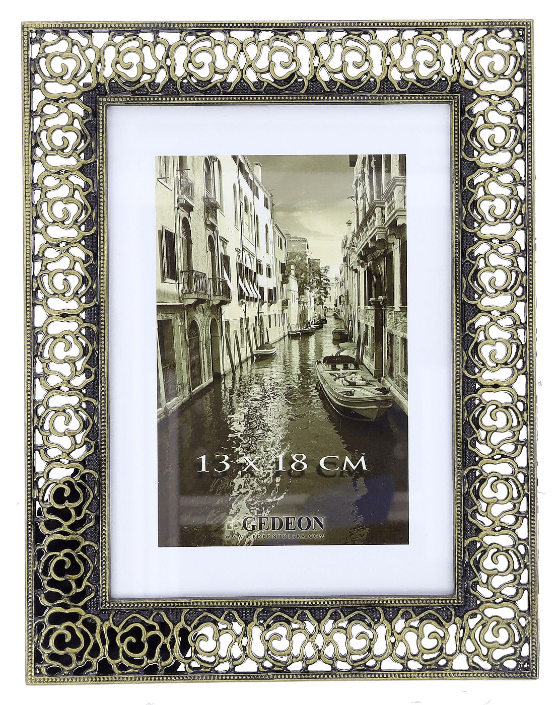 Ramka metalowa 13x18 RM0757G Rozmiar ramki: 13x18 Materiał ramki: metalowa